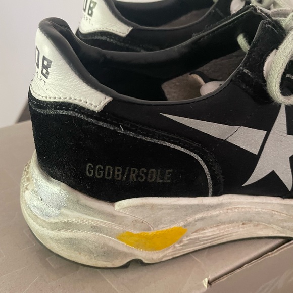 Golden Goose Women's Running Sole Athletic Sneaker Black With Silver Star Sz 38 - Picture 4 of 15